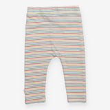 Leggings white thin stripes