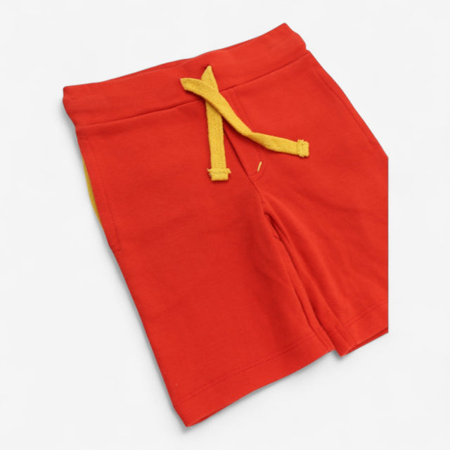 Shorts Red with Yellow Tie Waist and Pockets