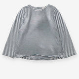 Baby T-shirt Long Sleeve Navy and White Stripe