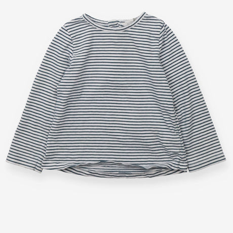 Baby T-shirt Long Sleeve Navy and White Stripe