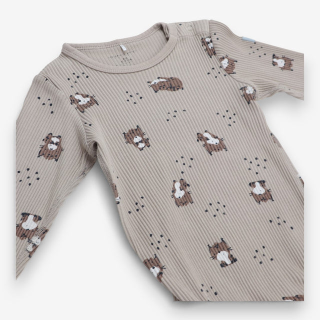 Bodysuit and Leggings Brown with Lynx Kittens