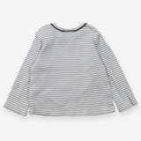 Top Long Sleeve Blue and Cream Stripe