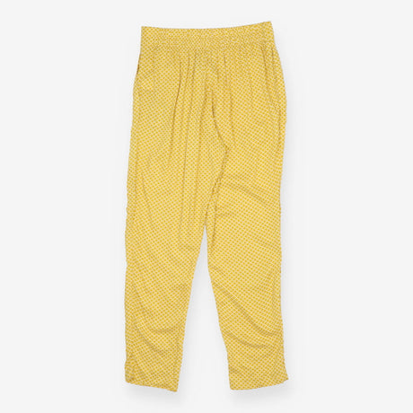 Yellow Printed Tapered Trousers