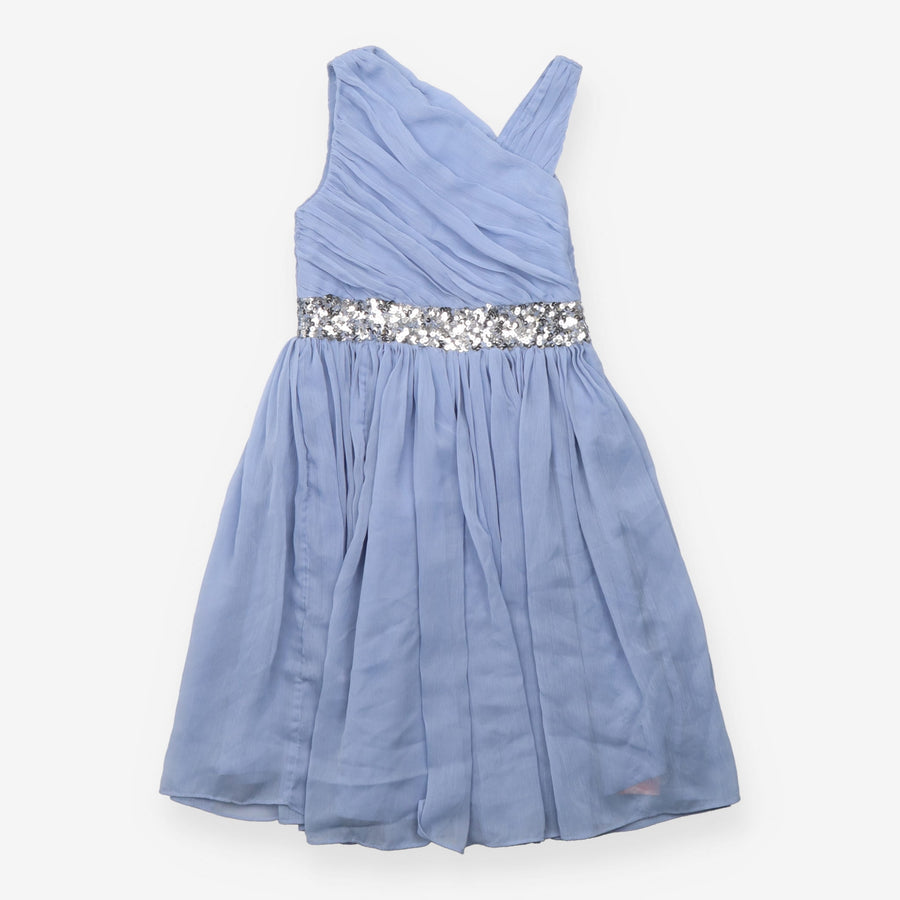 Dress blue sequins waistband 