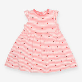 Dress strawberry pink stripe