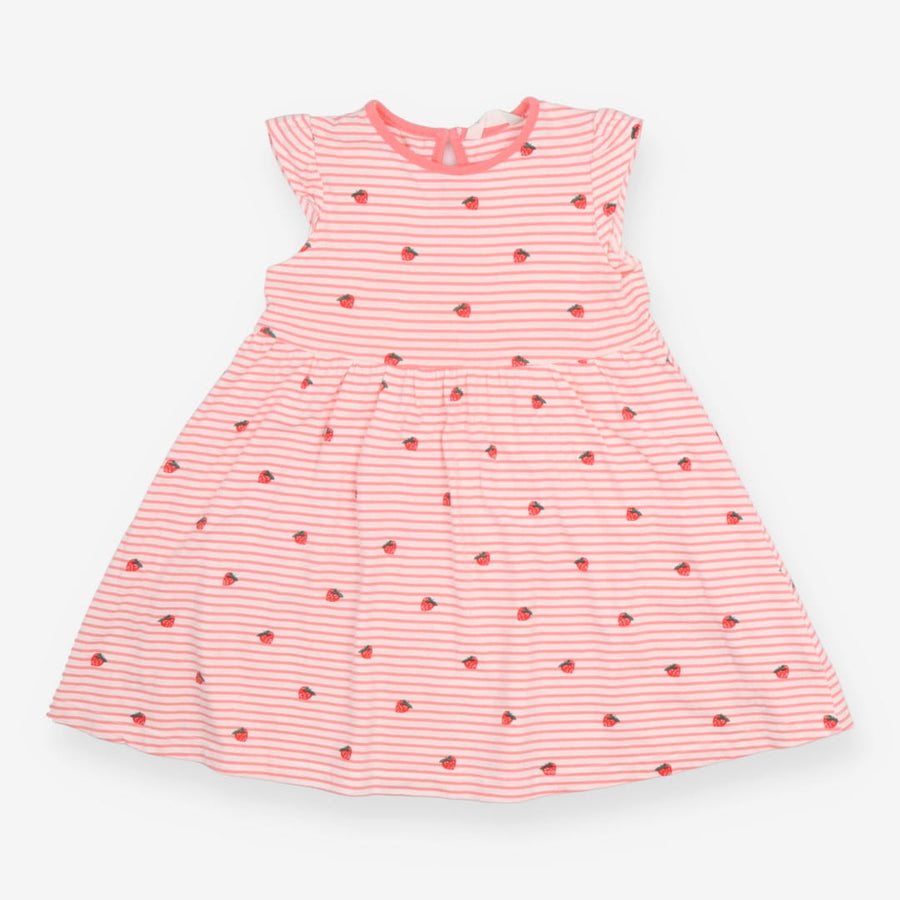 Dress strawberry pink stripe