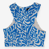 Bella Cross Neck Print Midi Dress