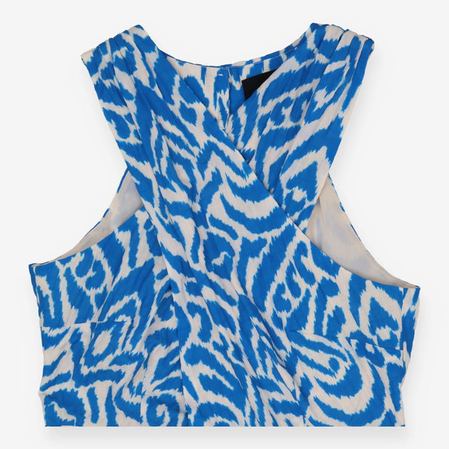 Bella Cross Neck Print Midi Dress