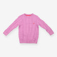 Sweater pink cable knit