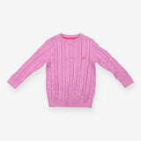Sweater pink cable knit
