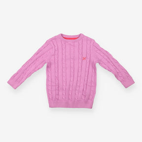 Sweater pink cable knit