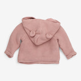 Rose Pink Hooded Cardigan with Ears