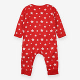 Sleepsuit red white stars white bear