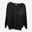 Dark Grey Bejewelled Star Jumper Knit Embellished 