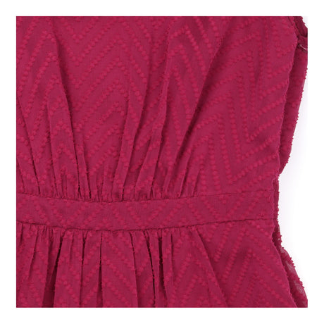 Dress Berry Magenta Chevron Lace Sleeveless Midi