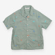 Shirt Green Embroided Dinosaurs