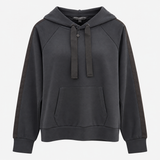 Hoodie Navy Black Sleeve Trim Drawstring