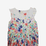 Dress Woven Floral with Tulle Under skirt