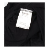Midi Dress Black Wrap V Neck Sleeveless Jersey