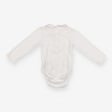 White Collared Long Sleeve Bodysuit