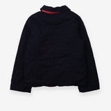 Reversible jacket navy quilted oink fleece