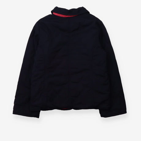Reversible jacket navy quilted oink fleece