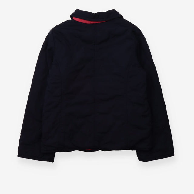 Reversible jacket navy quilted oink fleece