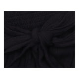 Shirred Tiered Midi Skirt Black 100% Viscose