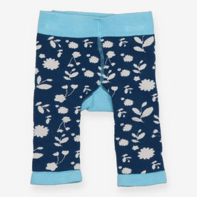 Leggings blue chicken floral knit