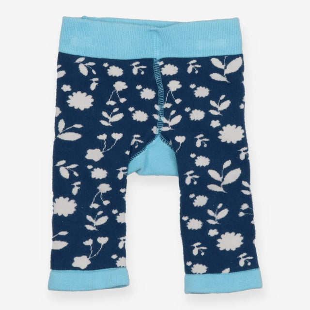 Leggings blue chicken floral knit