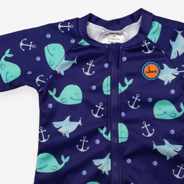 Swimbubs blue shark and whale wetsuit
