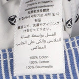 Blue and white pinstripe shortie dungarees