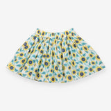 Reversible Woven Skirt white with Sunflowers