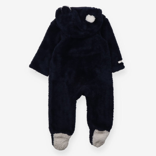 Navy Fleece Pramsuit Star Lining