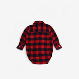Bodysuit Checked Shirt Red and Blue
