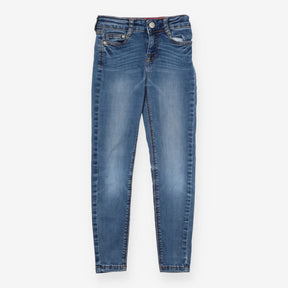 Jeans Light Blue Pink Stitching with Star Pockets 