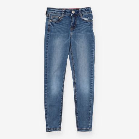 Jeans Light Blue Pink Stitching with Star Pockets 