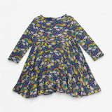 Dress Jersey Long Sleeve Planets Stars and Rainbow