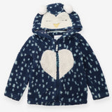 Blue fleece penguin jacket