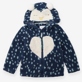 Blue fleece penguin jacket