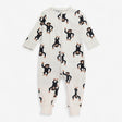 Cream Zip Sleepsuit with Monkeys