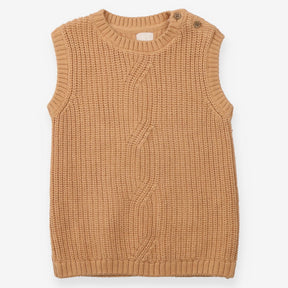 Knitted Sweater Vest Brown