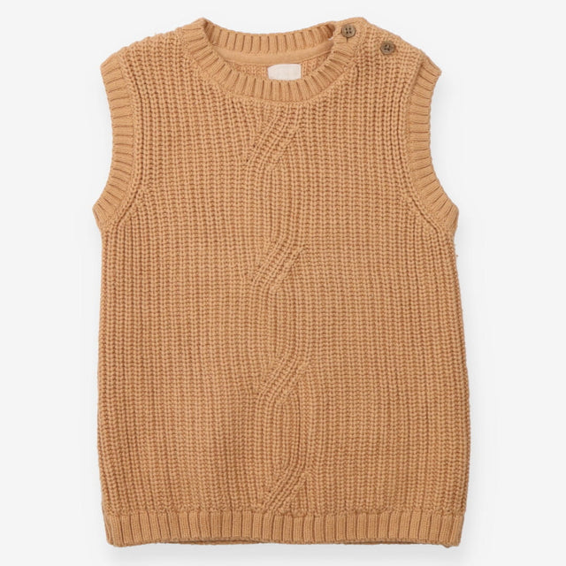 Knitted Sweater Vest Brown