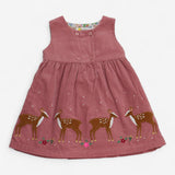 Dress Cord Dusky Pink with Buttons & Deer