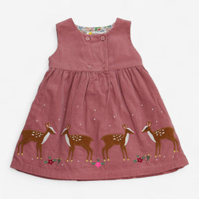 Dress Cord Dusky Pink with Buttons & Deer