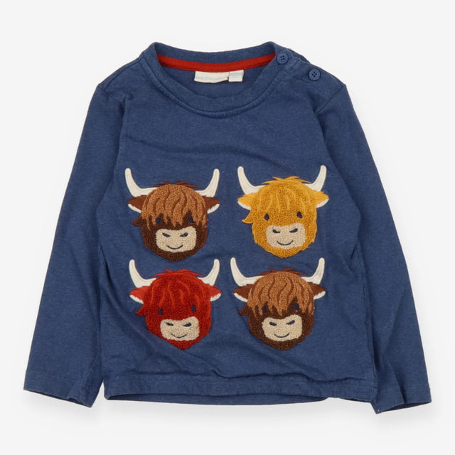 T-shirt blue marl 4 highland cows