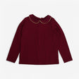 T-Shirt long sleeve collared with gold edging