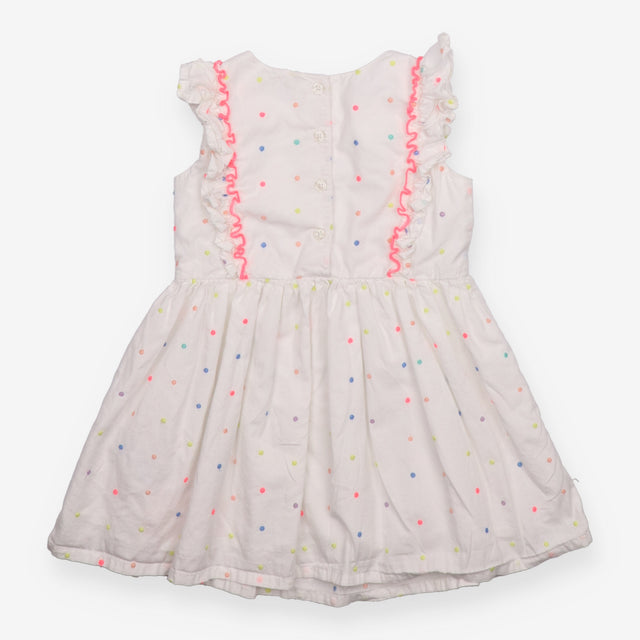 Dress sleeves white colourful spot