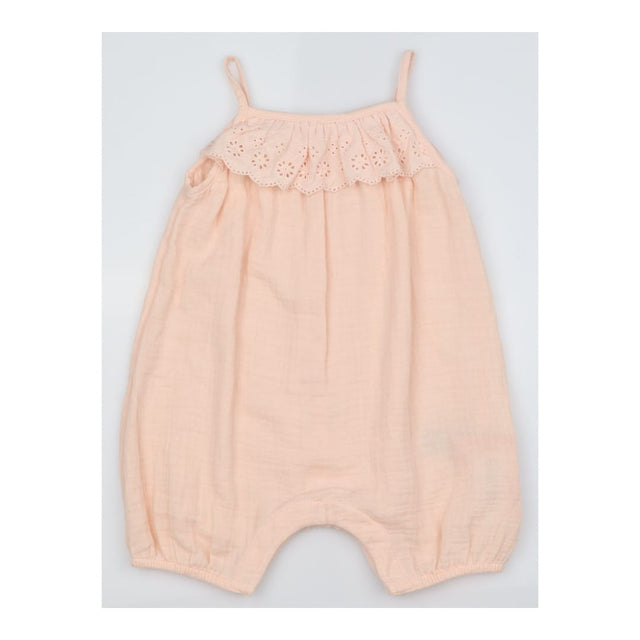 Waffle Rompers Light Teal and Peach 2-Packs