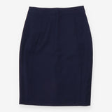 Navy Wool Blend Skirt Suit Blazer Pencil Skirt
